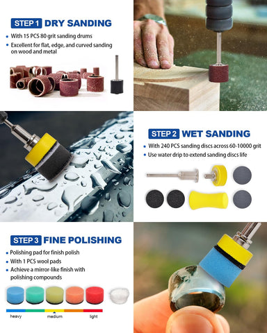 Elechiakan foam pad reduces vibrations for steadier sanding control.