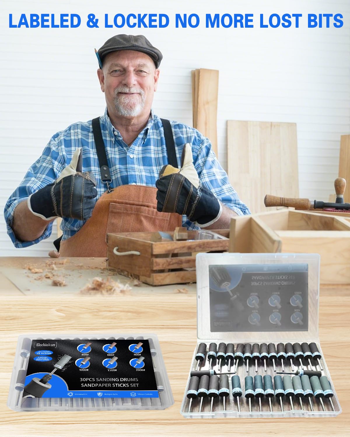 Compact storage box keeps grits organized and easy to access.