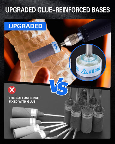 Elechiakan's upgraded adhesive base keeps sanding bands secure for repeated use.