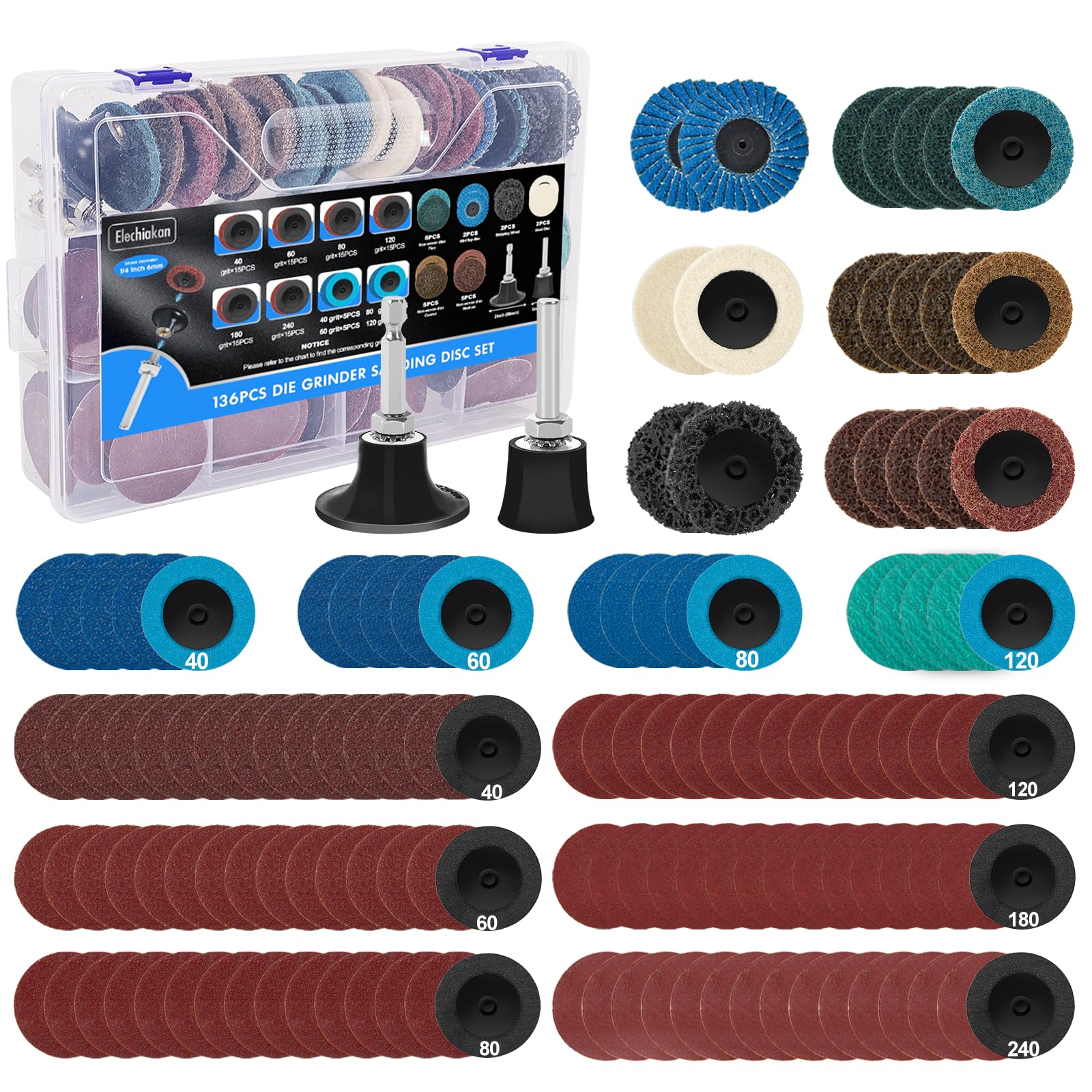 Elechiakan storage case for 2-inch discs keeps tools organized and accessible.
