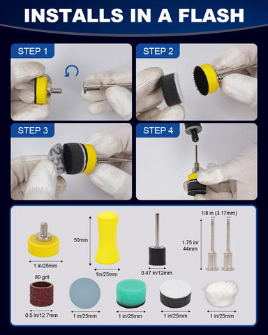 Elechiakan wool polishing pad for a high-gloss final touch.