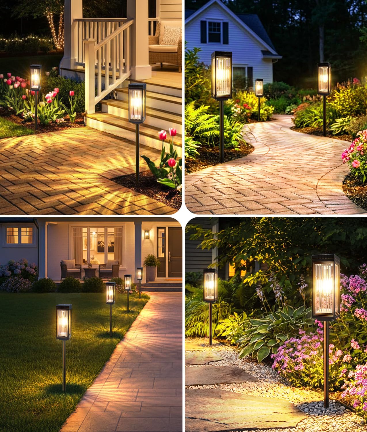 ELECLINK solar pathway light with 800mAh battery for long-lasting illumination