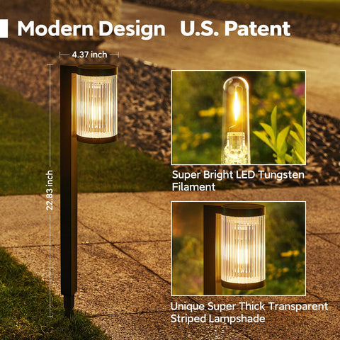 ELECLINK LED tungsten filament glow provides inviting garden lighting.
