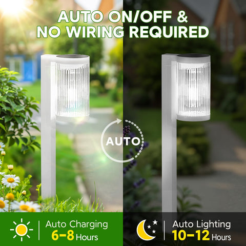 ELECLINK IP65 waterproof pathway lights stand up to rain and snow for year-round use.