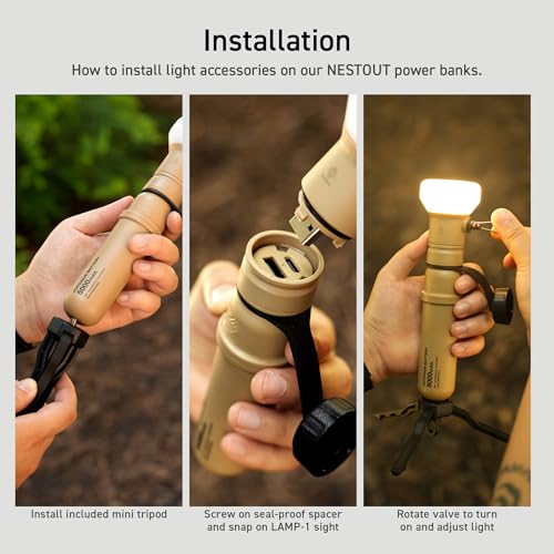ELECOM NESTOUT portable lantern ideal for camping adventures.