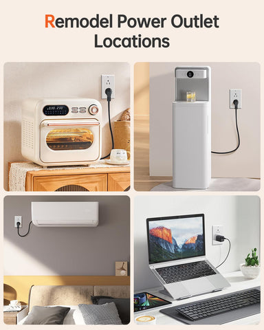 ELECPOW 8 ft extension cable reaches distant appliances