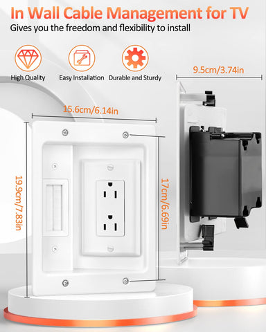 ELECPOW white wall plate design complements all styles and spaces.