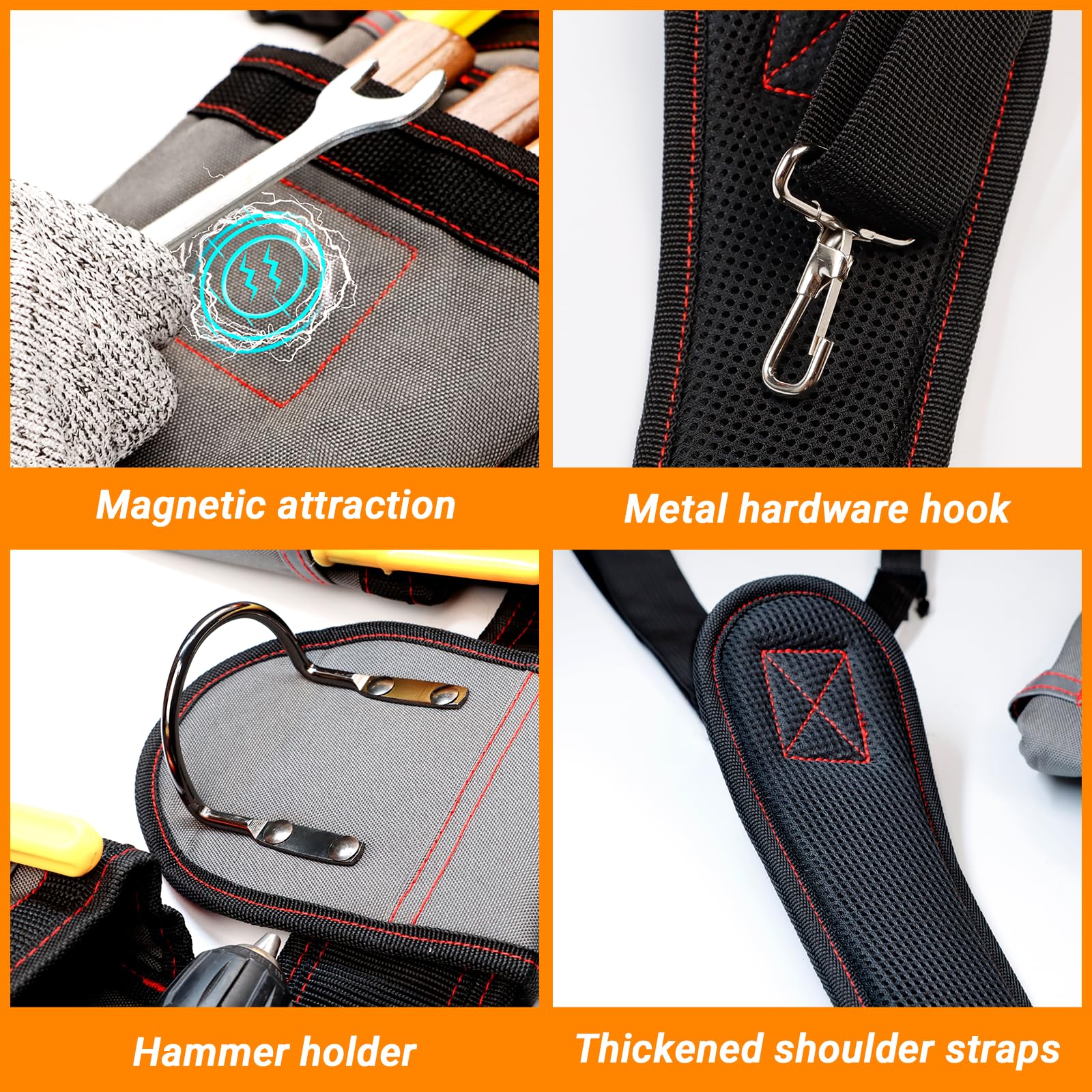 ELECROW 18 pockets organize tools for quick access and efficient workflow.