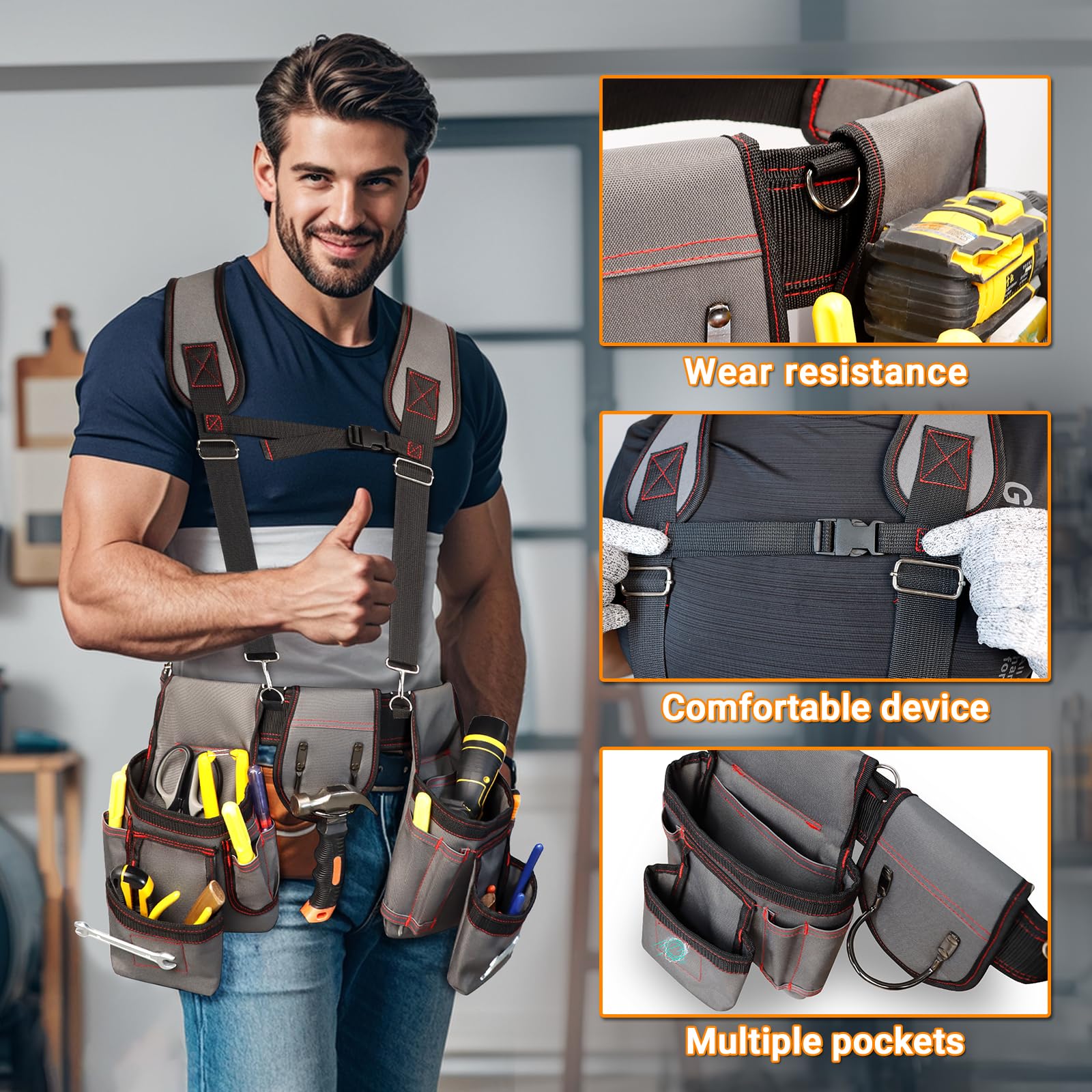 ELECROW oxford fabric construction delivers durability and breathability for long workdays.