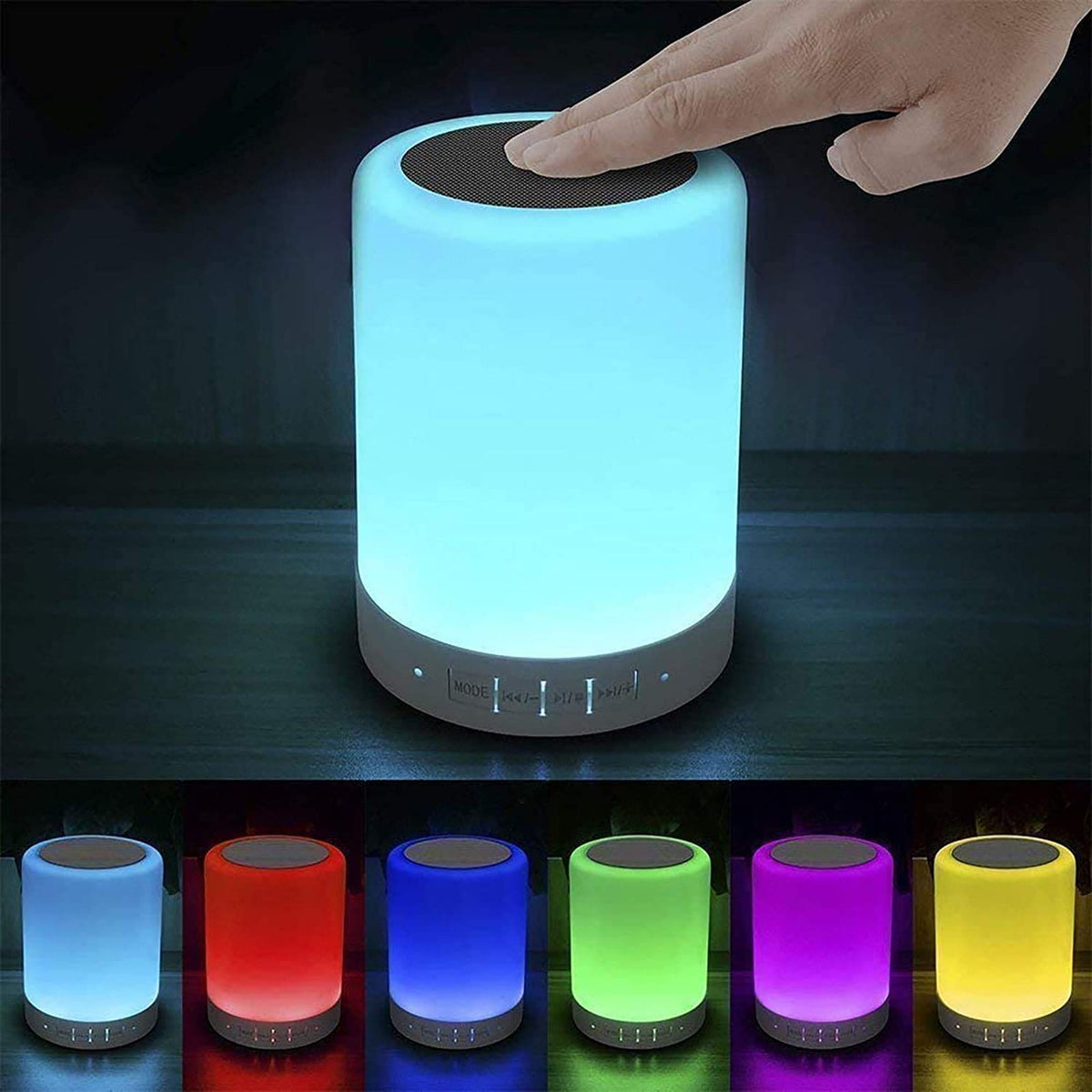 Elecstars Touch Bedside Lamp with dimmable color light for relaxing evenings.