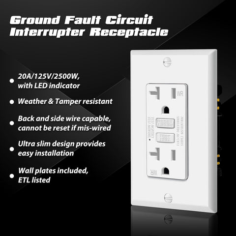 ELECTECK 10-pack GFCI outlets shown for multi-socket outdoor projects.