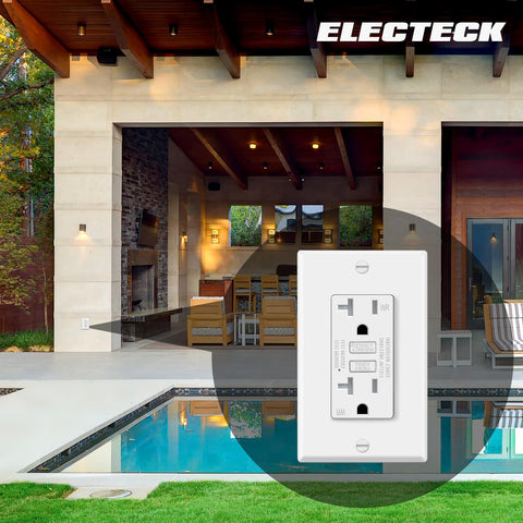 ELECTECK ETL-listed GFCI outlet meets safety and code compliance.