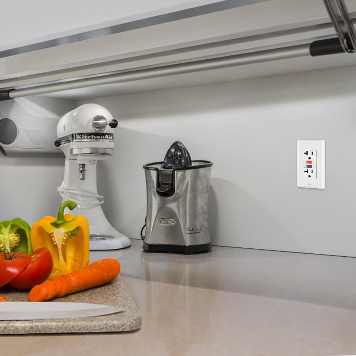 Electeck installation in standard wall box with mounting hardware included.