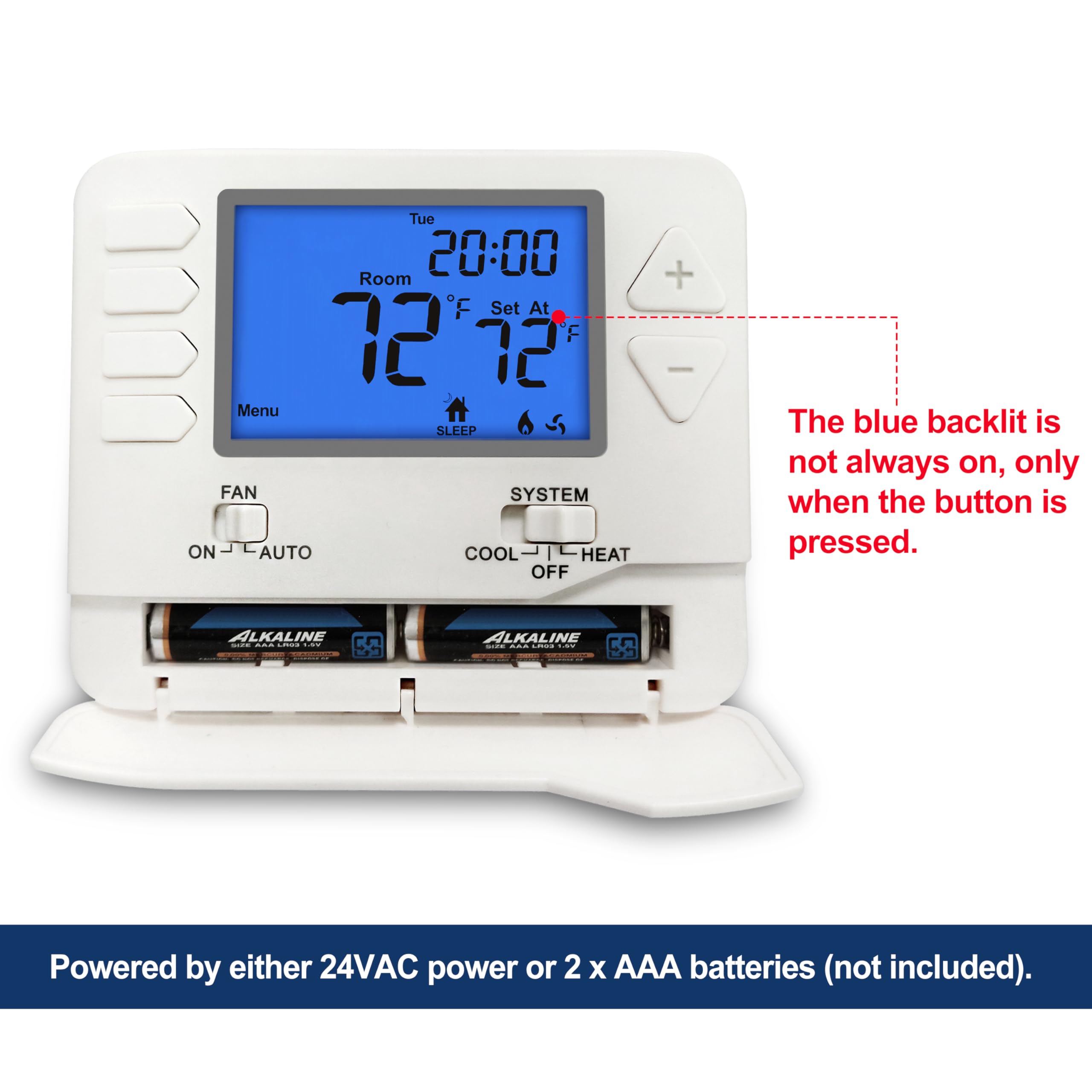 Labeled terminal blocks simplify ELECTECK thermostat wiring