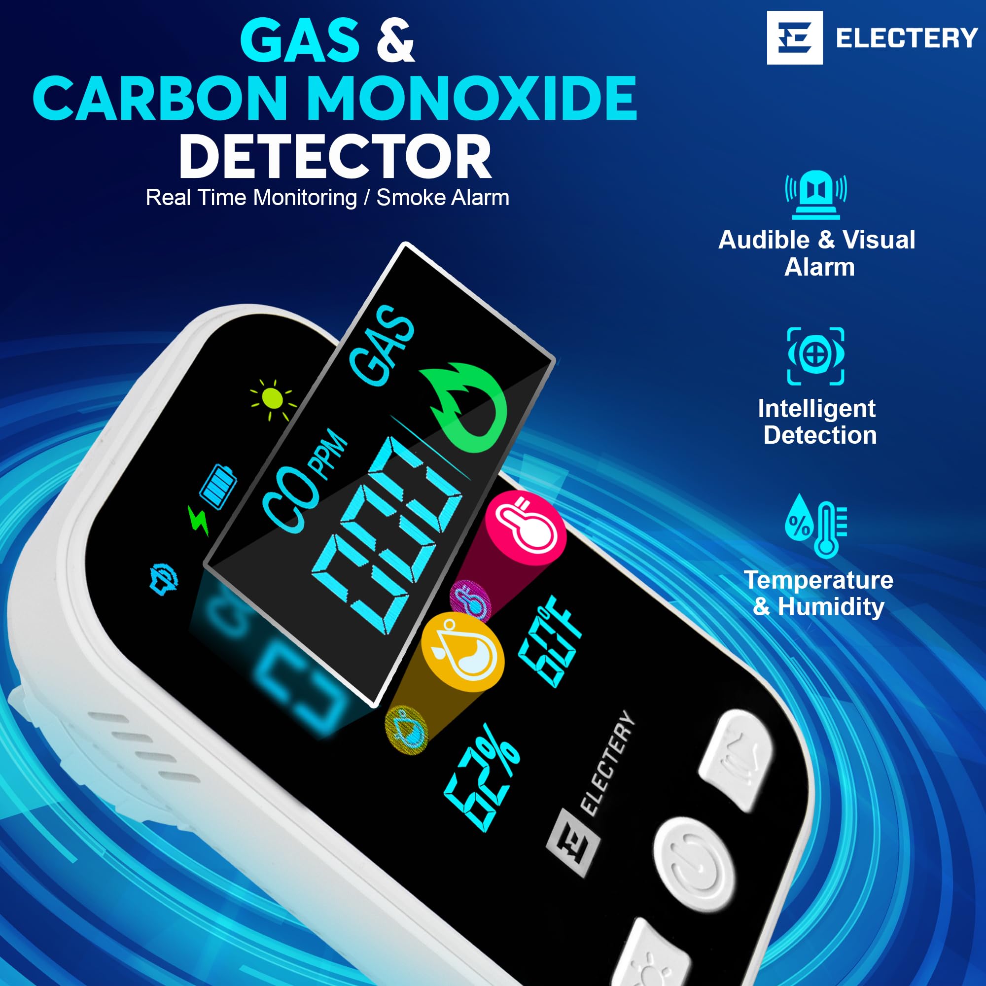 Dual sensors trigger instant audible and visual warnings for family safety.