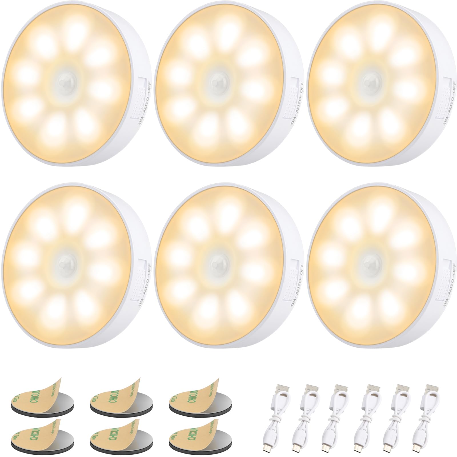 Electight 8-LED motion sensor light provides soft indoor illumination for stairs
