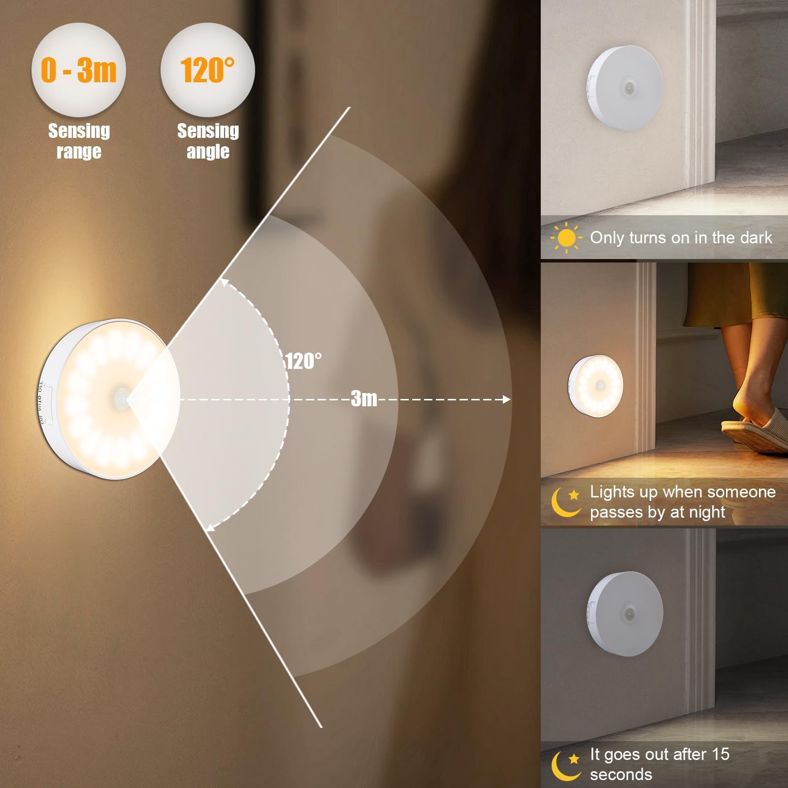 Electight closet and drawer lighting reveals contents clearly