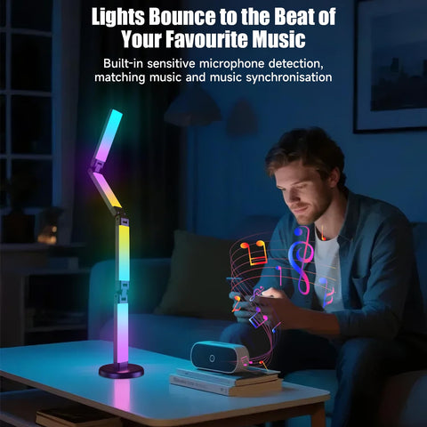 Electight LED Desk Lamp music-sync visualizes rhythm with ambient lighting