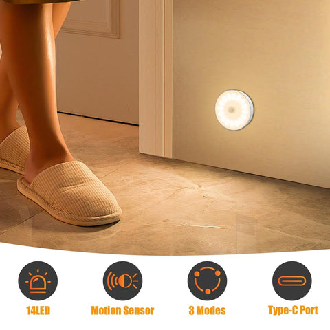 Electight motion sensor night light activates automatically on movement