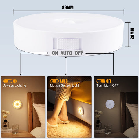Electight USB rechargeable night light with auto mode for hallways