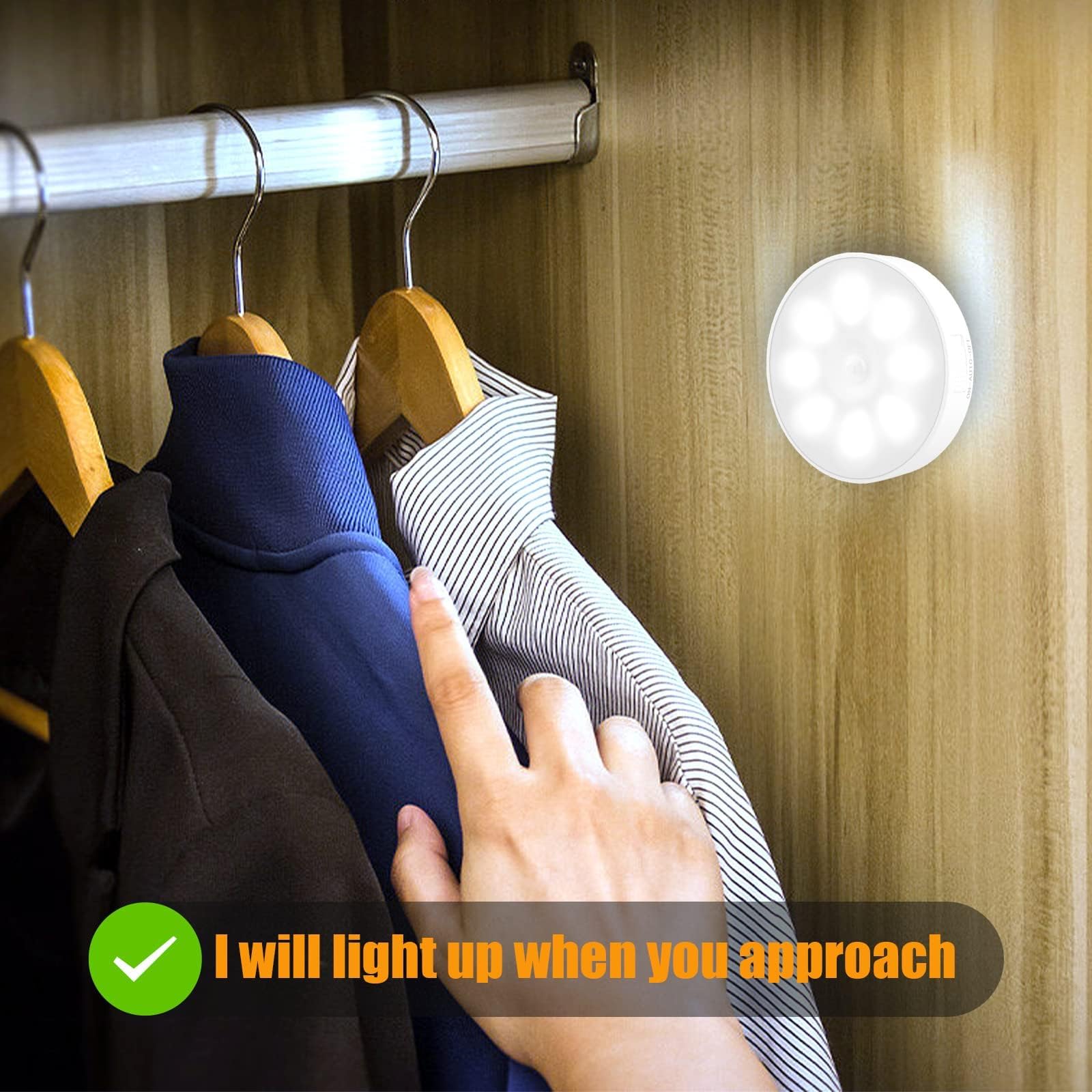 Electight lights used across stairs, closets and hallways for indoor coverage