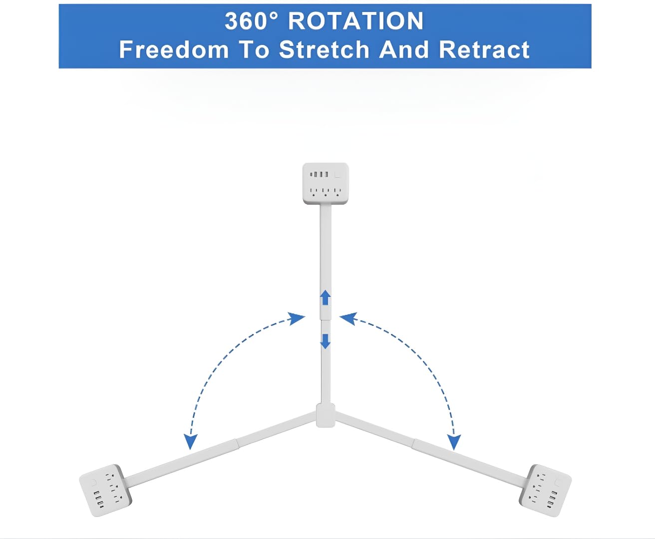 Electrical Outlet Extender A01 behind a sofa showing space-saving extension.