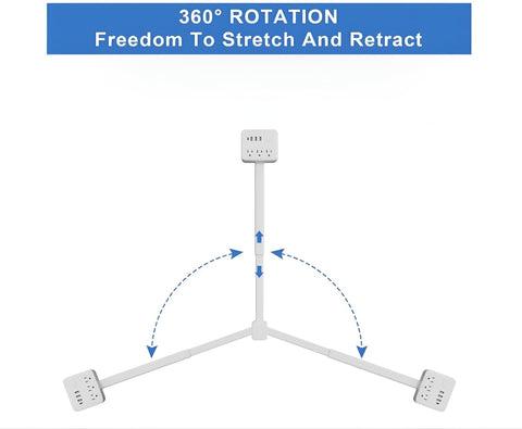Electrical Outlet Extender A01 behind a sofa showing space-saving extension.