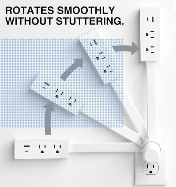 Electrical Outlet Extender kept behind furniture to simplify cable management.
