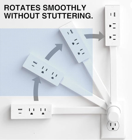 Electrical Outlet Extender kept behind furniture to simplify cable management.