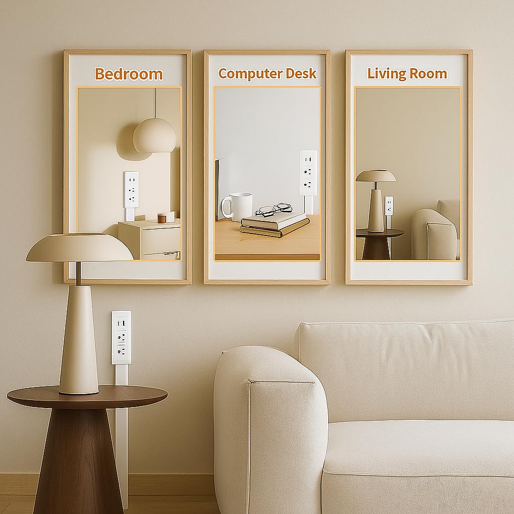Electrical Outlet Extender shows extendable length from 18 to 28 inches for flexible placement.
