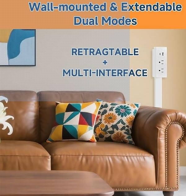 Electrical Outlet Extender provides two AC outlets for simultaneous device charging.