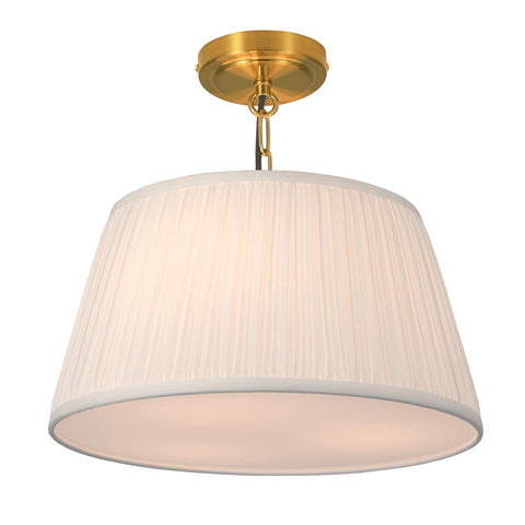 Electro bp 15-inch drum shade in white brocade fabric adds warm ambience