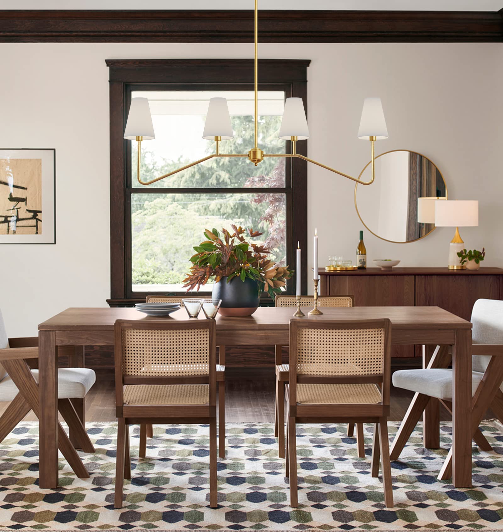 Electro bp four E12 sockets for candle-like illumination in a dining area