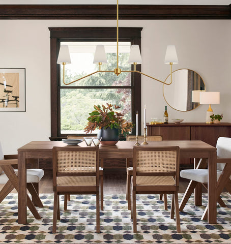 Electro bp four E12 sockets for candle-like illumination in a dining area