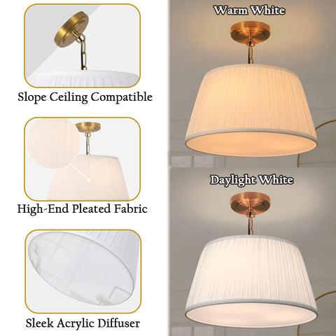 Electro bp semi-flush mount design showing compact ceiling profile