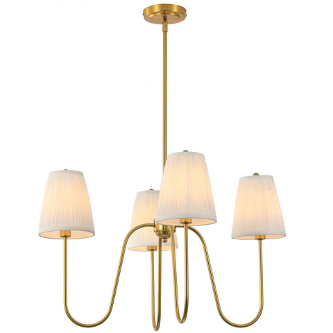 Electro bp warm white pleated shades give cozy living room lighting.