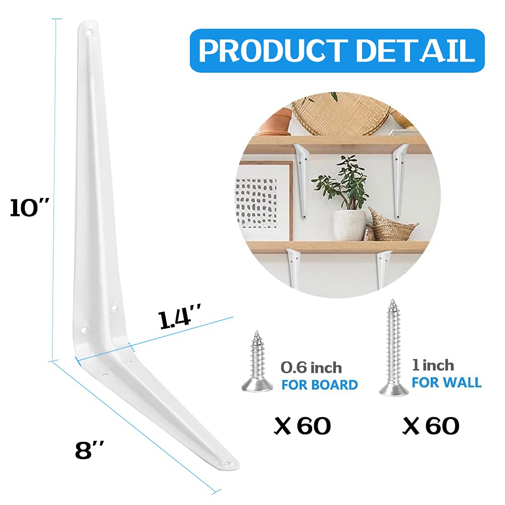 Eledom heavy-duty shelf brackets securely support heavier boards