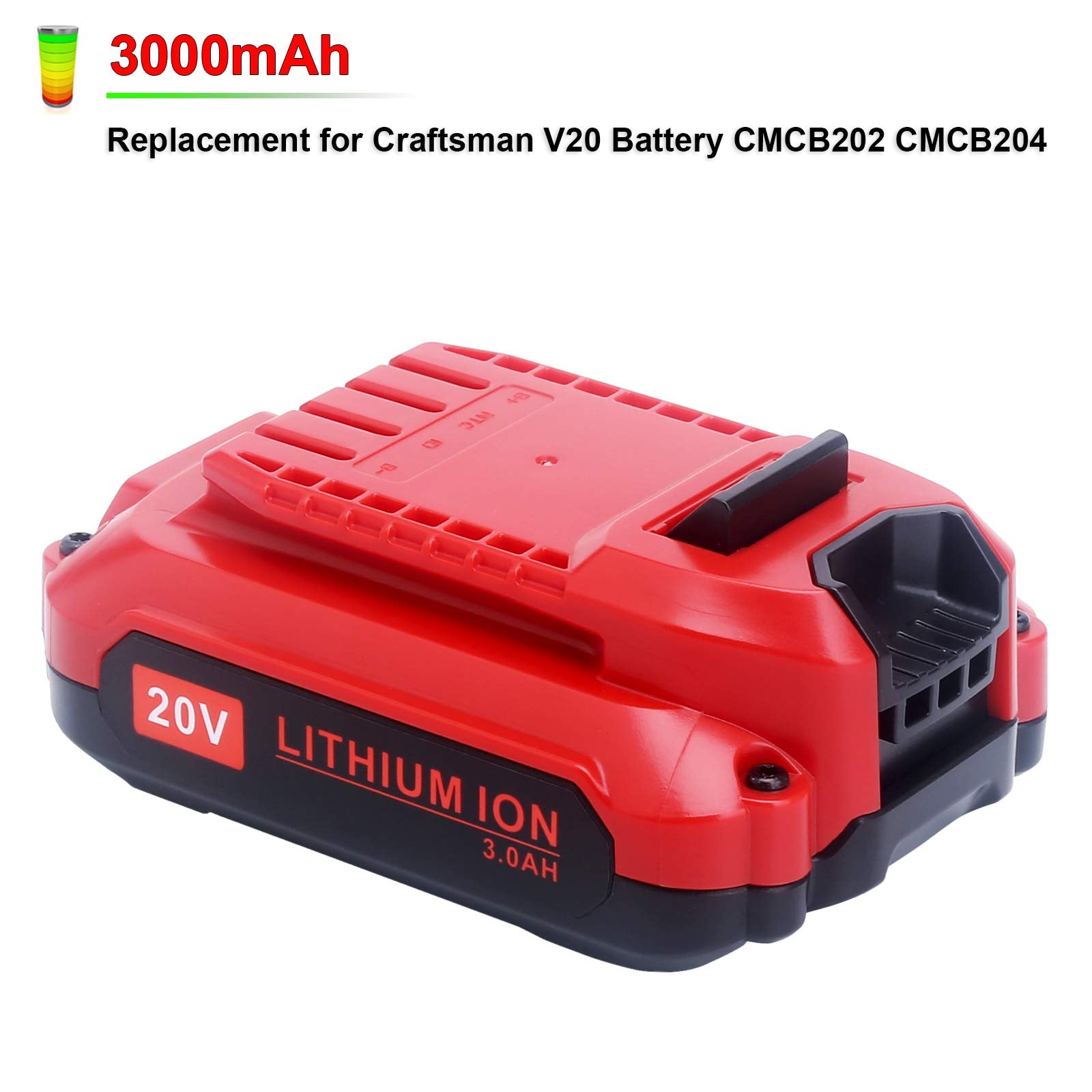 ELEFLY 3000mAh Li-ion cell close-up highlighting power capacity.