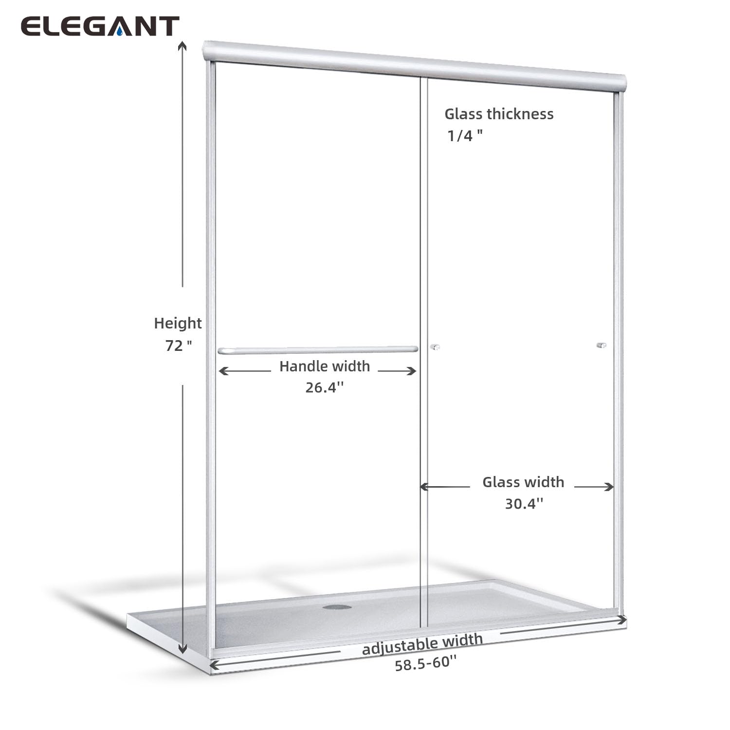 ELEGANT reversible installation lets you choose left- or right-opening to suit your layout.