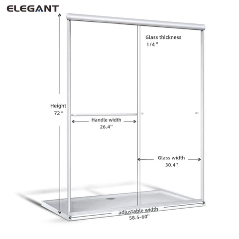 ELEGANT reversible installation lets you choose left- or right-opening to suit your layout.