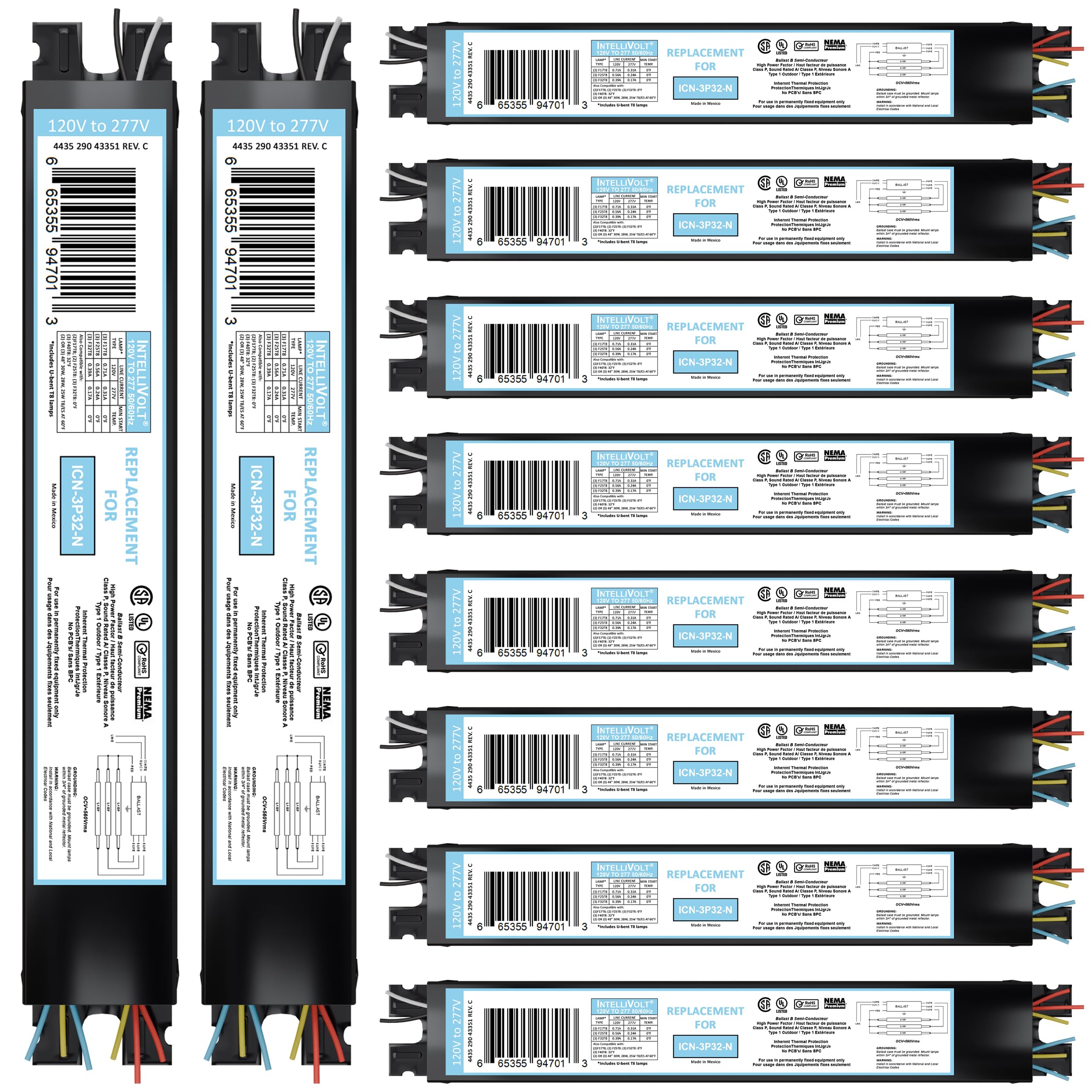 eLegolight icn-3p32 ballast with 10-pack packaging for easy replacement