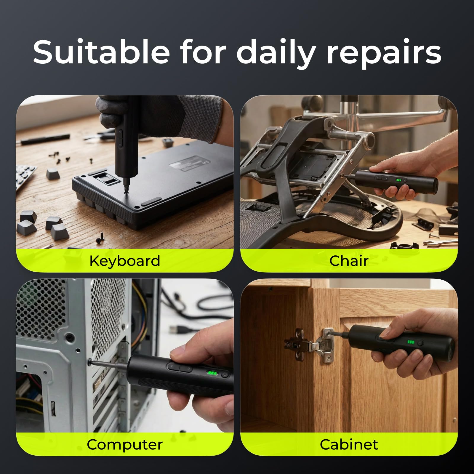 ELEGOO 33-bit bit set supports diverse electronics and furniture repairs