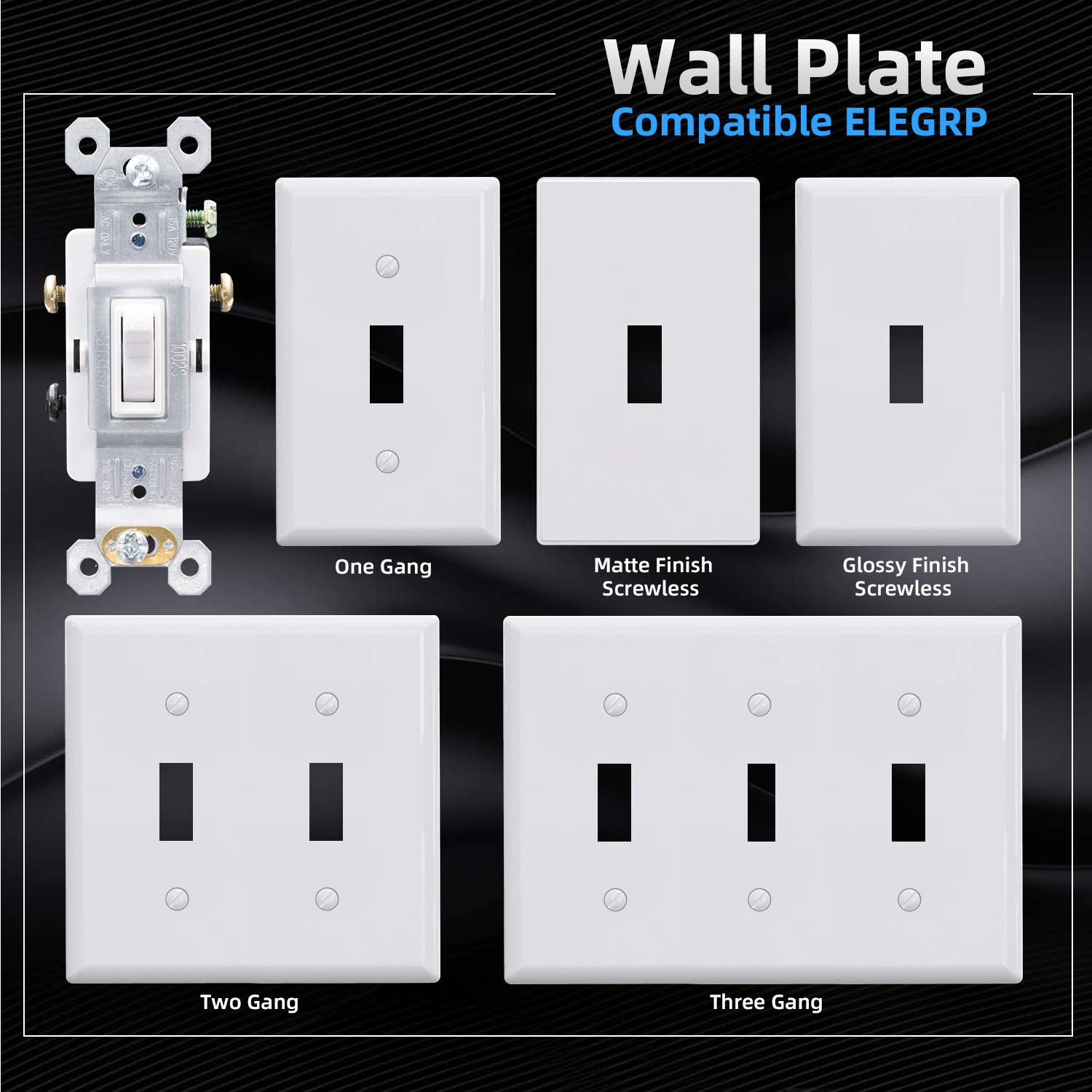 ELEGRP 3-Way Switch with self-grounding clip enables safe automatic connection in metal boxes.