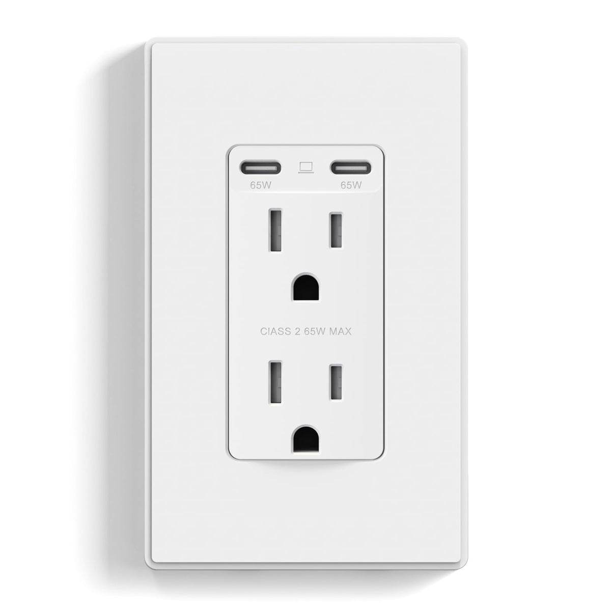 ELEGRP 65W ultra-speed USB-C outlet powers laptops quickly and efficiently.