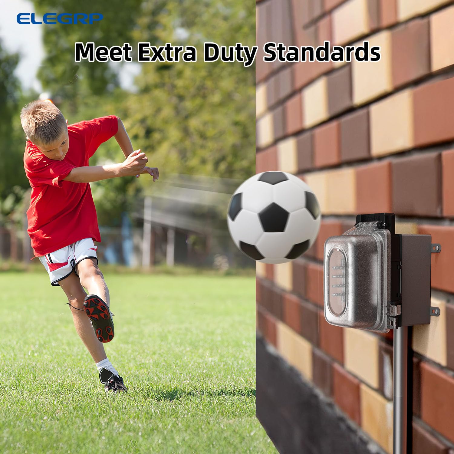 ELEGRP clear-viewing-window cover lets you monitor connections at a glance.