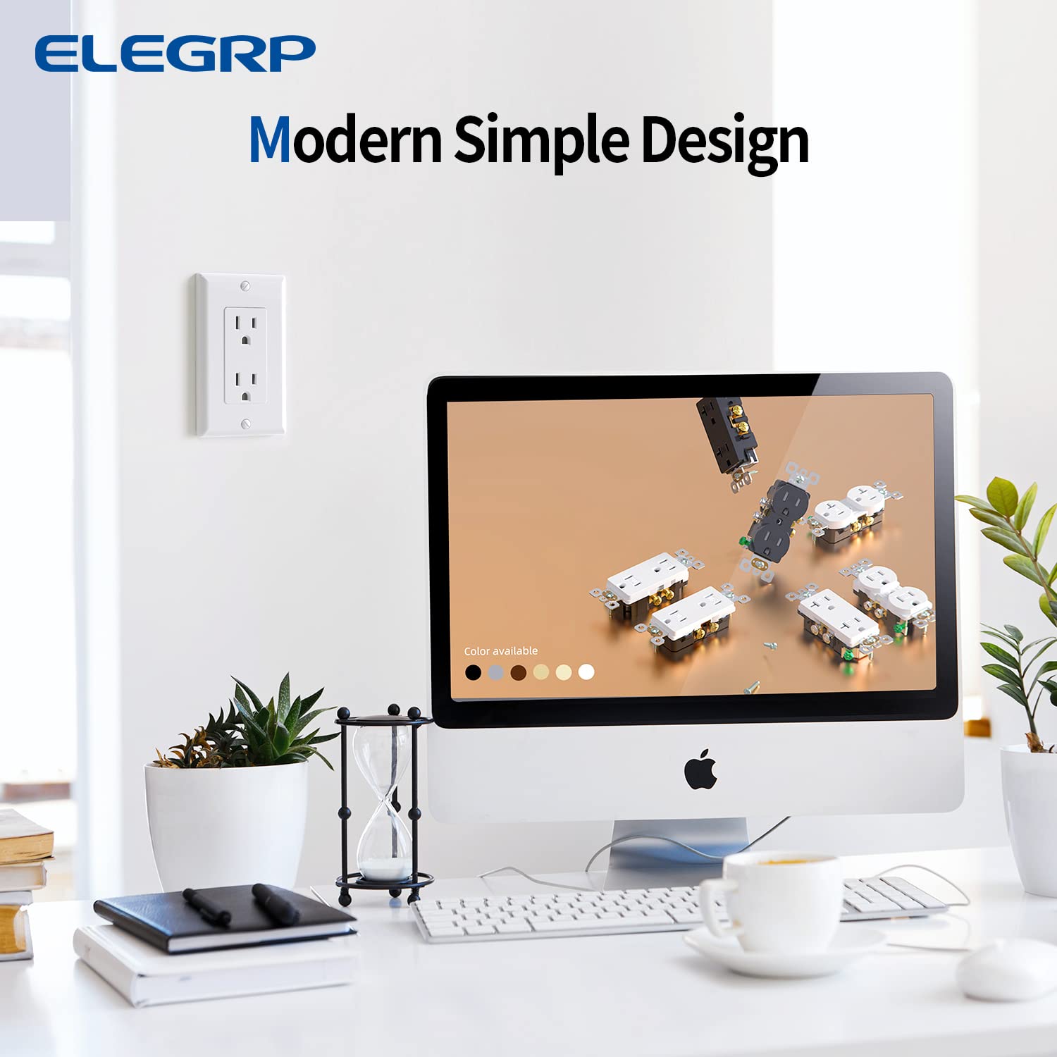 ELEGRP glossy finish resists smudges and cleans easily.