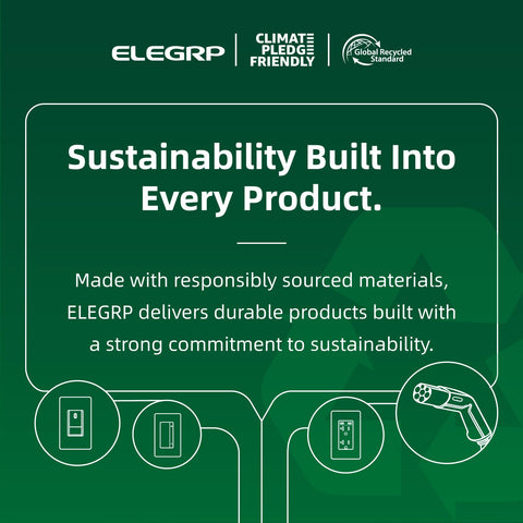 ELEGRP Decorator Receptacle 10-pack ready for installation across rooms.