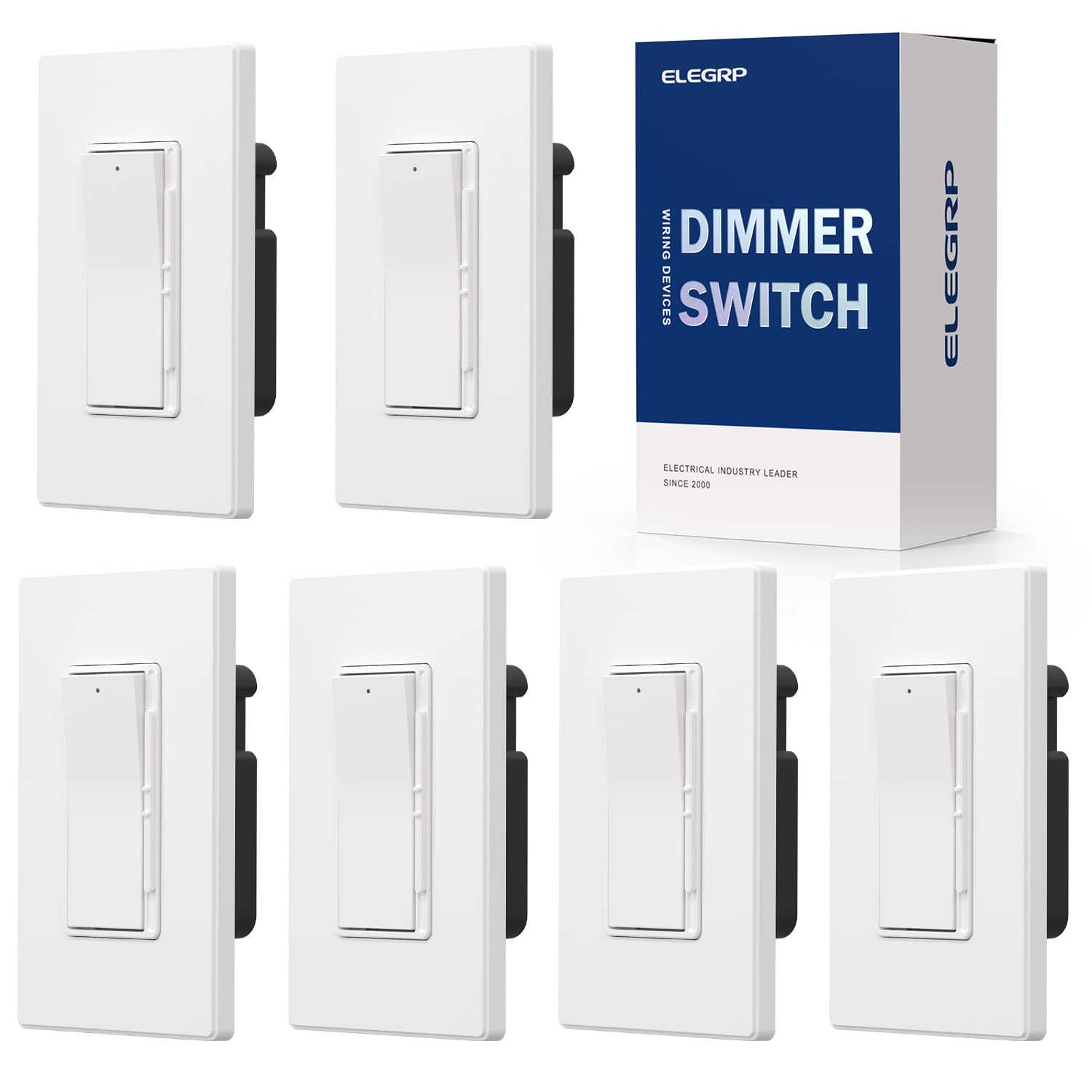 ELEGRP digital dimmer switch front view showing smooth dimming capability