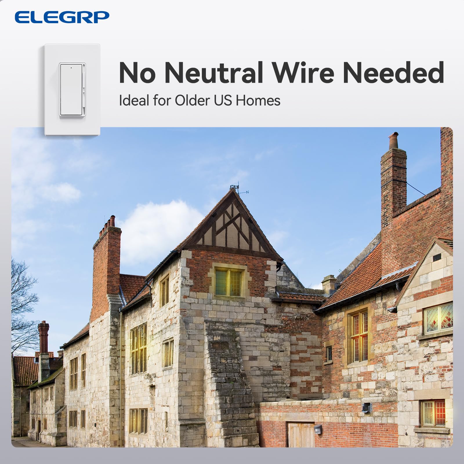 Optional locator light helps find the dimmer in the dark.