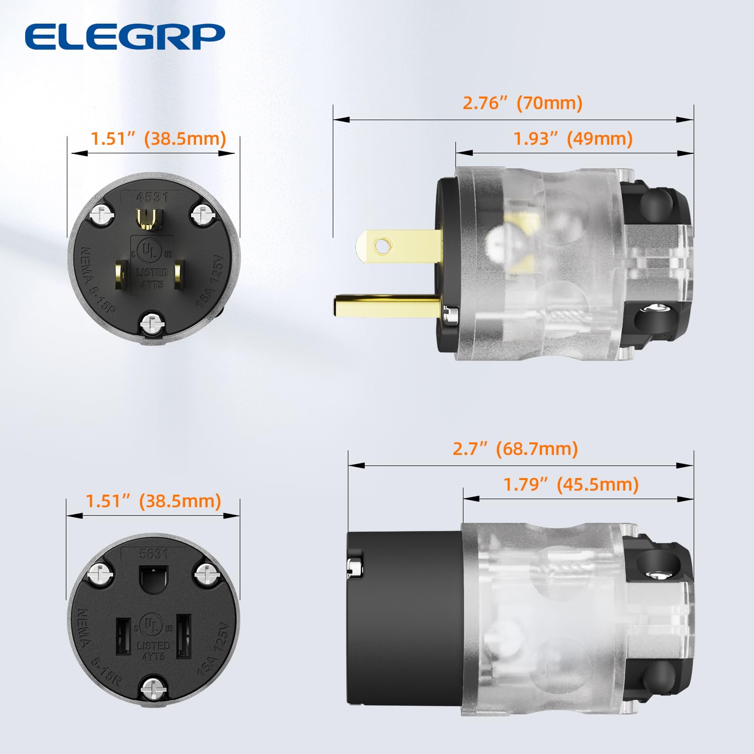 ELEGRP dimpled grip body offers secure handling during installation.